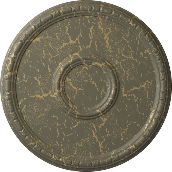 Ekena Millwork Odessa Bead & Barrel Ceiling Medallion (Canopies up to 5"), 19 3/4"OD x 1 3/8"P, Witch Hazel Crackle CM20ODWHC - main